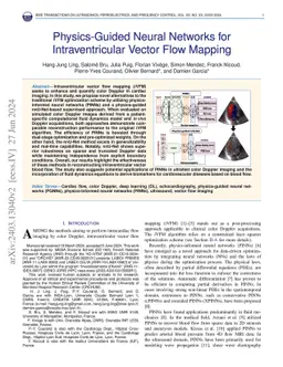 Physics-Guided Neural Networks for Intraventricular Vector Flow Mapping