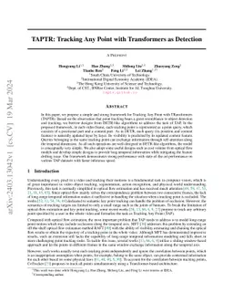 TAPTR: Tracking Any Point with Transformers as Detection