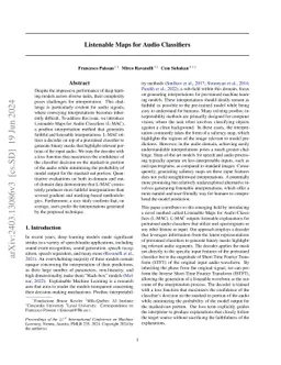 Listenable Maps for Audio Classifiers