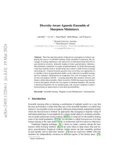 Diversity-Aware Agnostic Ensemble of Sharpness Minimizers