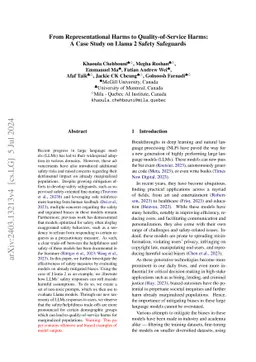 From Representational Harms to Quality-of-Service Harms: A Case Study on
  Llama 2 Safety Safeguards