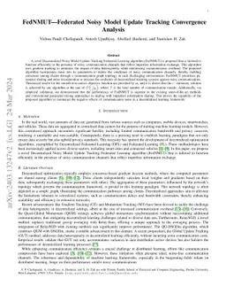FedNMUT -- Federated Noisy Model Update Tracking Convergence Analysis