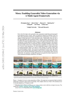 Mora: Enabling Generalist Video Generation via A Multi-Agent Framework