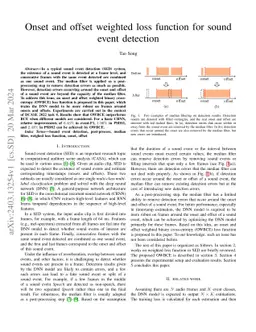 Onset and offset weighted loss function for sound event detection