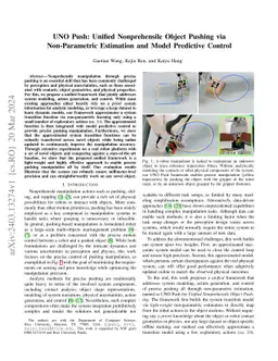 UNO Push: Unified Nonprehensile Object Pushing via Non-Parametric
  Estimation and Model Predictive Control