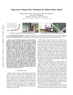 Map-Aware Human Pose Prediction for Robot Follow-Ahead