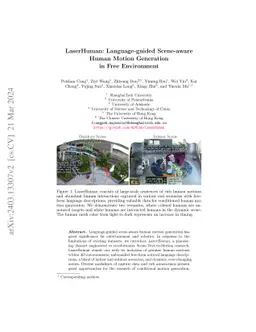 LaserHuman: Language-guided Scene-aware Human Motion Generation in Free
  Environment