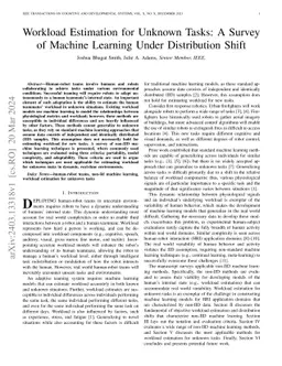 A Survey of Machine Learning for Estimating Workload: Considering Unknown Tasks