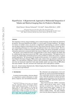 HyperFusion: A Hypernetwork Approach to Multimodal Integration of Tabular and Medical Imaging Data for Predictive Modeling