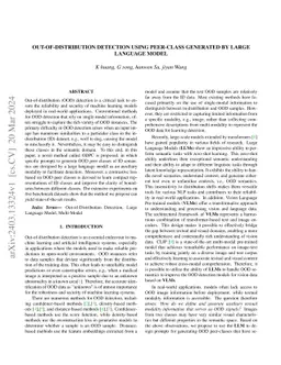 Out-of-Distribution Detection Using Peer-Class Generated by Large
  Language Model