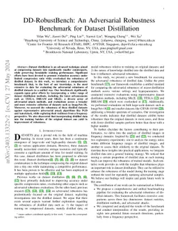 DD-RobustBench: An Adversarial Robustness Benchmark for Dataset
  Distillation