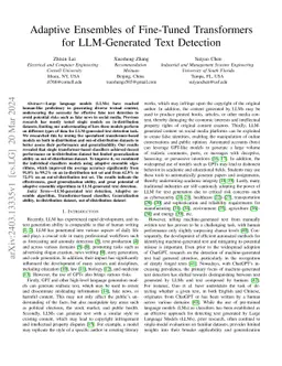 Adaptive Ensembles of Fine-Tuned Transformers for LLM-Generated Text
  Detection