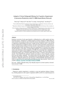 Adaptive Critical Subgraph Mining for Cognitive Impairment Conversion
  Prediction with T1-MRI-based Brain Network