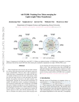vid-TLDR: Training Free Token merging for Light-weight Video Transformer