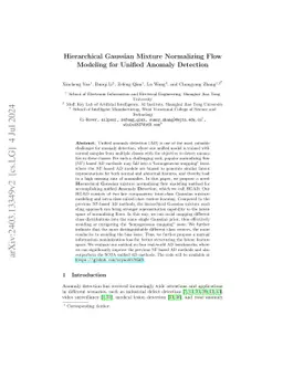 Hierarchical Gaussian Mixture Normalizing Flow Modeling for Unified
  Anomaly Detection