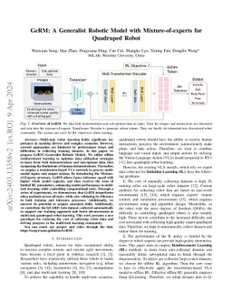 GeRM: A Generalist Robotic Model with Mixture-of-experts for Quadruped
  Robot