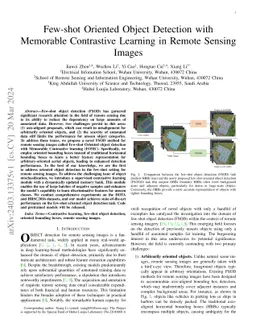 Few-shot Oriented Object Detection with Memorable Contrastive Learning
  in Remote Sensing Images
