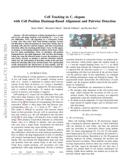 Cell Tracking in C. elegans with Cell Position Heatmap-Based Alignment
  and Pairwise Detection