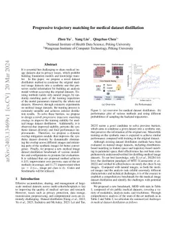 Progressive trajectory matching for medical dataset distillation