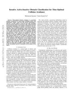 Iterative Active-Inactive Obstacle Classification for Time-Optimal
  Collision Avoidance