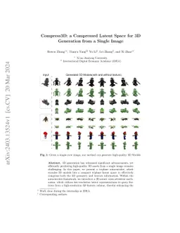 Compress3D: a Compressed Latent Space for 3D Generation from a Single
  Image