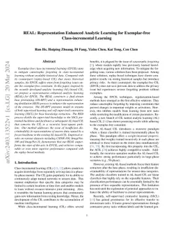 REAL: Representation Enhanced Analytic Learning for Exemplar-free Class-incremental Learning