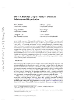 eRST: A Signaled Graph Theory of Discourse Relations and Organization