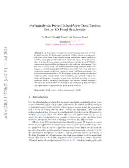 Portrait4D-v2: Pseudo Multi-View Data Creates Better 4D Head Synthesizer
