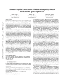 LaPuda: LLM-Enabled Policy-Based Query Optimizer for Multi-modal Data