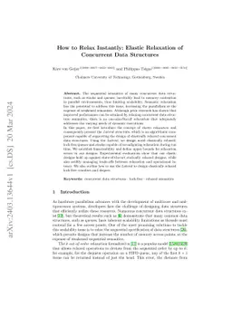 How to Relax Instantly: Elastic Relaxation of Concurrent Data Structures