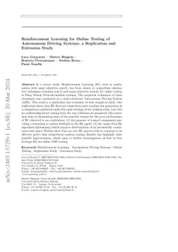 Reinforcement Learning for Online Testing of Autonomous Driving Systems:
  a Replication and Extension Study