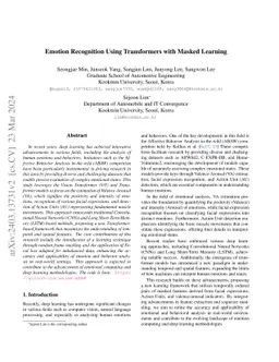 Emotion Recognition Using Transformers with Masked Learning
