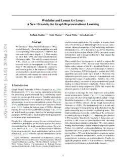 Weisfeiler and Leman Go Loopy: A New Hierarchy for Graph
  Representational Learning