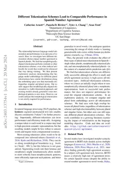 Different Tokenization Schemes Lead to Comparable Performance in Spanish
  Number Agreement
