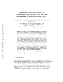 Enhancing Gait Video Analysis in Neurodegenerative Diseases by Knowledge
  Augmentation in Vision Language Model