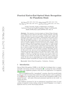 Practical End-to-End Optical Music Recognition for Pianoform Music