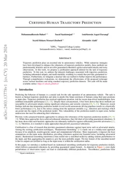 Certified Human Trajectory Prediction