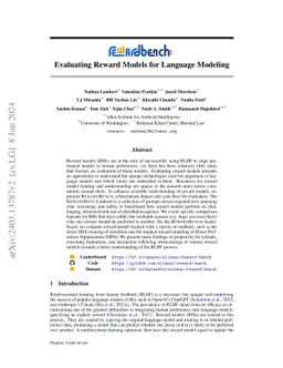 RewardBench: Evaluating Reward Models for Language Modeling