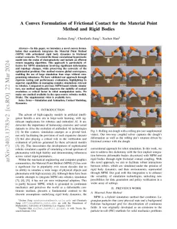 A Convex Formulation of Frictional Contact for the Material Point Method
  and Rigid Bodies