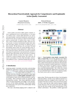 Hierarchical NeuroSymbolic Approach for Comprehensive and Explainable
  Action Quality Assessment