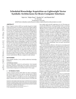 Scheduled Knowledge Acquisition on Lightweight Vector Symbolic
  Architectures for Brain-Computer Interfaces