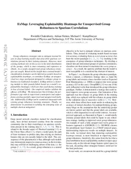 ExMap: Leveraging Explainability Heatmaps for Unsupervised Group
  Robustness to Spurious Correlations