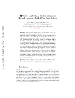 CoMo: Controllable Motion Generation through Language Guided Pose Code
  Editing