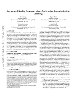 Augmented Reality Demonstrations for Scalable Robot Imitation Learning