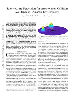 Safety-Aware Perception for Autonomous Collision Avoidance in Dynamic
  Environments