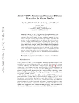ACDG-VTON: Accurate and Contained Diffusion Generation for Virtual
  Try-On