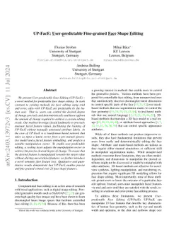 UP-FacE: User-predictable Fine-grained Face Shape Editing