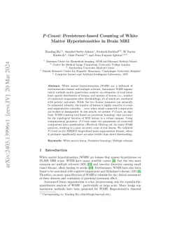 P-Count: Persistence-based Counting of White Matter Hyperintensities in
  Brain MRI