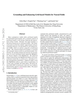 Grounding and Enhancing Grid-based Models for Neural Fields