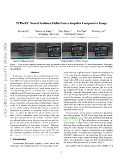 SCINeRF: Neural Radiance Fields from a Snapshot Compressive Image